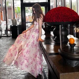 Zimmermann style Juniors' Floral Print Two-PieceSet  Dress Roses